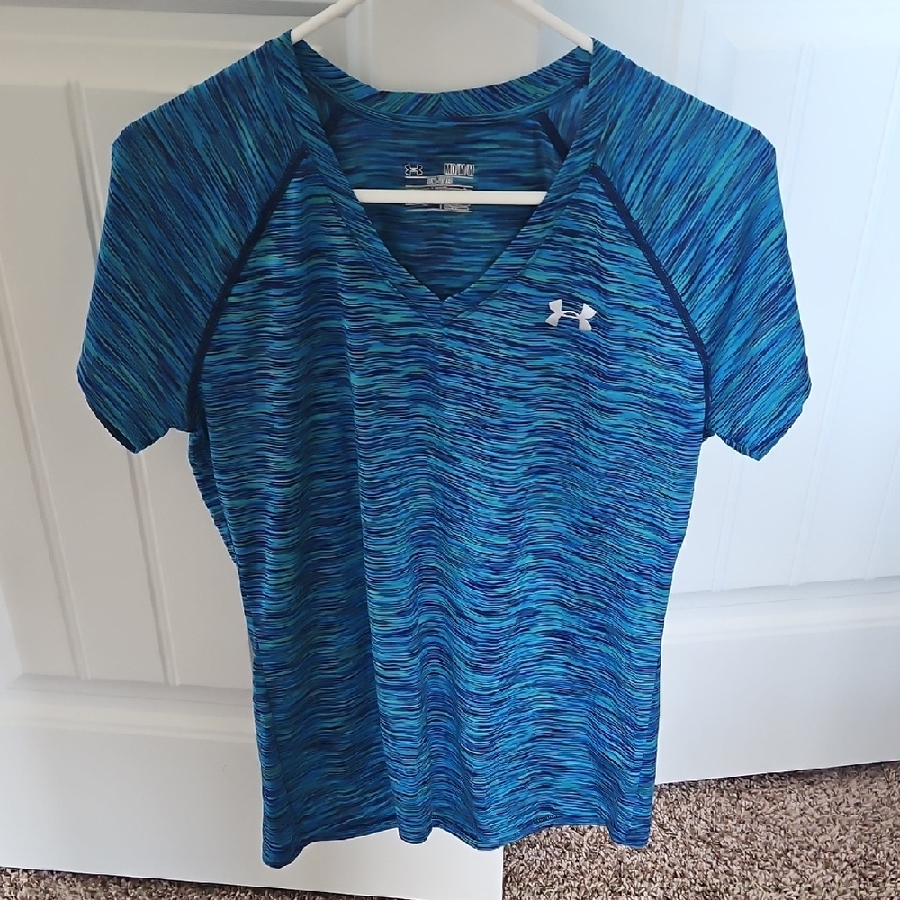 Under Armour Teal V-Neck Performance Tee